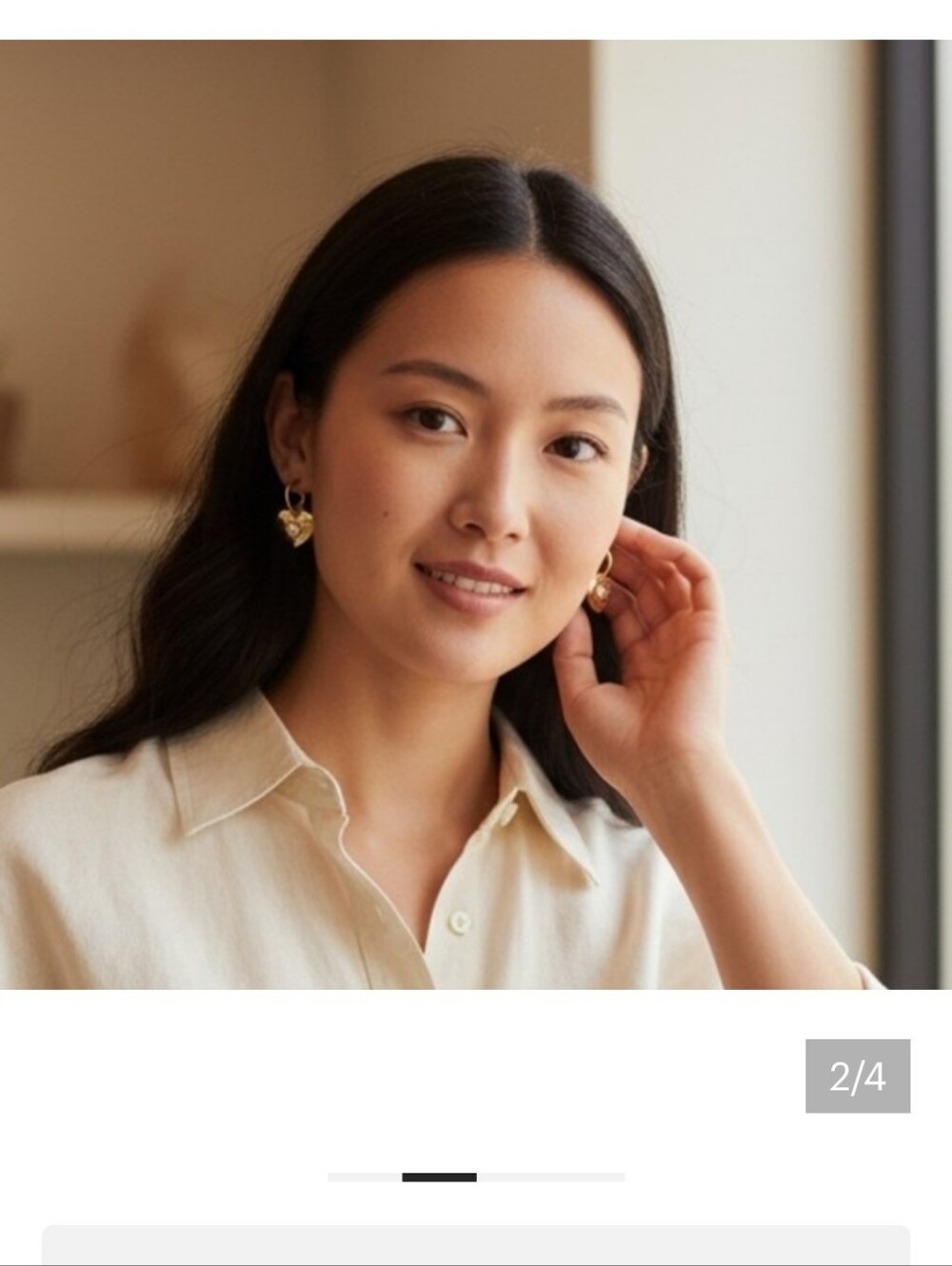 Coach Gold Heart Earrings - Picture 2 of 4
